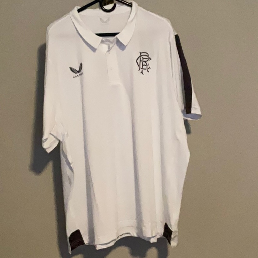 Castore Polo Shirt, White, Size 4XL